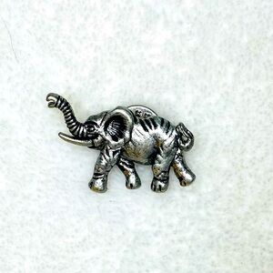 J. Crew Silver Elephant Lapel Pin